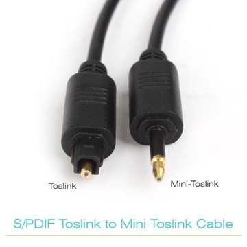 kabel optyczny 5m Toslink na Mini Toslink 3,5mm