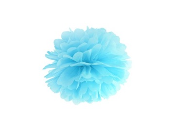 POMPON bibułowy 25cm BŁĘKITNY pompony dekoracja