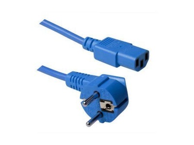kabel zasilania C13 - Schuko 1,2m niebieski