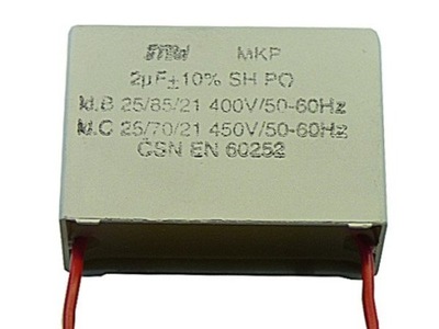kondensator rozruchowy 2 uF/400V firmowy
