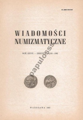 WIADOMOSCI NUMIZMATYCZNE - 1983 YEAR - NR 3-4 - milautoparts-fr.ukrlive.com