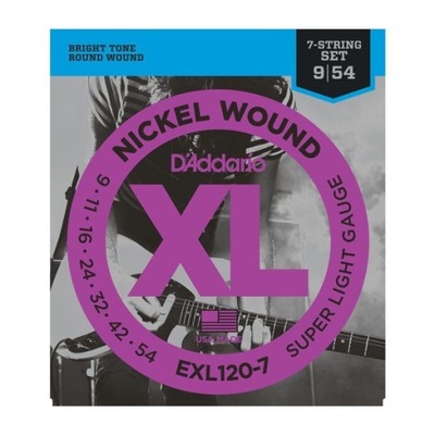 D'Addario EXL120-7 9-54 struny do gitary elektrycznej 7-strunowej