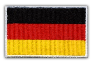Niemcy Naszywka - Flaga Niemiec 5,8 x 3,5 cm HAFT