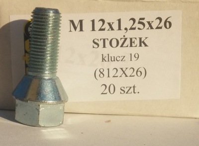 BOLT 12X1,25X26 CONE KEYS 19 FIAT PEUGEOT - milautoparts-fr.ukrlive.com