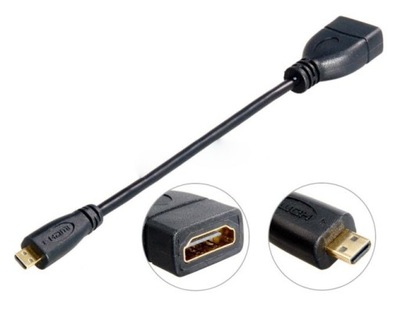 Kabel Adapter HDMI do micro HDMI 15cm