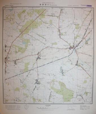 MAPA SZTAB GENERALNY WP GORZKOWICE CHRZANOWICE GORZĘDÓW TYMCZASOWE TAJNE