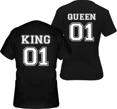 Koszulki KING QUEEN koszulka dla zakochanych XXL