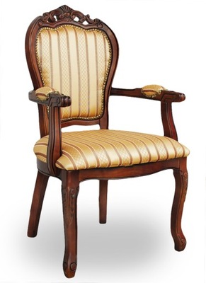 STYLOWY FOTEL drewno krzesło rzeźbiony 77558