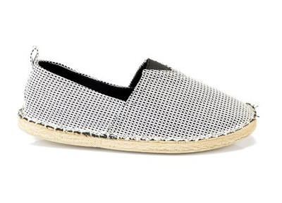 TENISÓWKI ESPADRYLE SLIP ON CZARNE SIATECZKA R 40