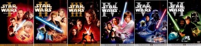 GWIEZDNE WOJNY 1 - 6 CAŁA SAGA STAR WARS 6 DVD