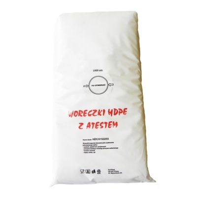 WORECZKI ŚNIADANIOWE WORKI SPOŻYWCZE TOREBKI Z ATESTEM HDPE 18x4x35 18X35