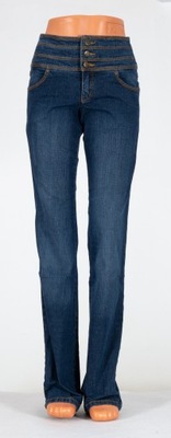 Granatowe jeansy JOHN BANER 34/36 NOWE