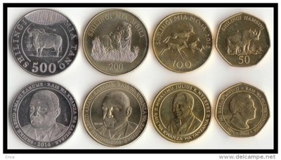 TANZANIA zestaw 4 monet