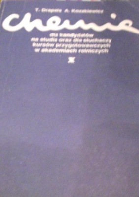 Chemia dla kandydatów na studia Drapała SGGW