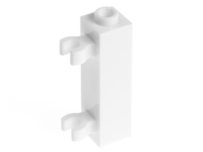 LEGO Klocek z zaczepami 1x1x3 60583b biały - 2 szt