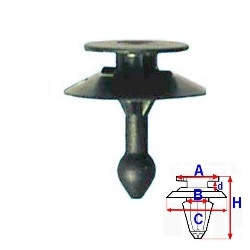 RIVET INTÉRIEURE DE REVÊTEMENT FORD FIESTA KA A15440 - milautoparts-fr.ukrlive.com