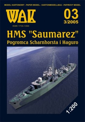 WAK 3/05 brytyjski niszczyciel HMS SAUMAREZ