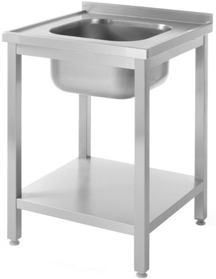 Hendi Stół ze zlewem i półką 600x600 mm