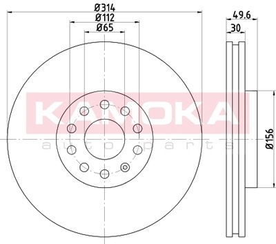 KAMOKA 103308 DISQUE DE FREIN - milautoparts-fr.ukrlive.com