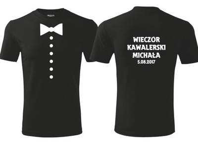 T-shirt koszulka nadruk WIECZÓR KAWALERSKI XL