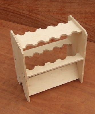 Drewniany stojak na wędki (surowy, 10 wędek)