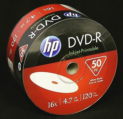 HP płyty DVD-R 4,7GB Foto Printable 50 szt Promocja Niezawone Płyty