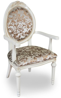 STYLOWY FOTEL biały krzesło seria Wenecja 77567