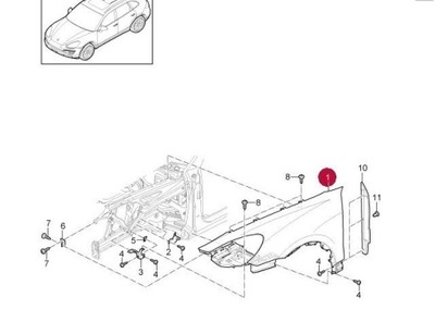 ORIGINAUX AILE AVANT PORSCHE CAYENNE 2015- - milautoparts-fr.ukrlive.com