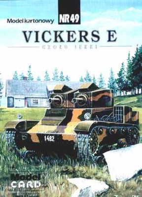 Model Card nr 49 Czołg lekki Vickers E