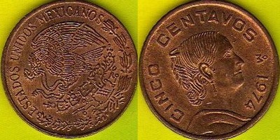 MEKSYK 5 Centavo 1974 r.