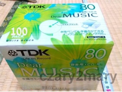 TDK CD-R Music Printable Made in Japan 5szt koperta CD