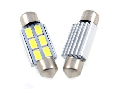 DIODO LUMINOSO LED 6 SMD 5630 CANBUS C5W C10W CAN BUS 42 MM  