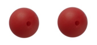 2szt. koraliki silikonowe 12mm czerwone