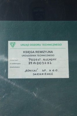 WINDA ZAŁADOWCZA, PLATFORMA, PODEST RUCHOMY