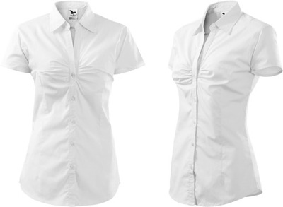 Malfini koszula damska krótki rękaw bez wzoru biały Chic 214 rozmiar S