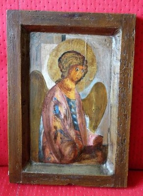 Ikona święta obraz drewno Matka Boska