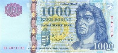 WĘGRY 1000 Forint 2006 P-195b UNC