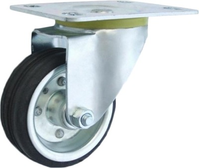 KOŁO KOŁA fi 80mm SKRĘTNE OBROTOWE 60kg METAL GUMA
