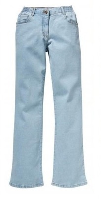 Spodnie damskie jeansy bootcut niebieskie 36