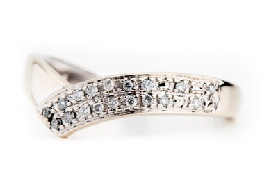 BOSKI ZŁOTY PIERŚCIONEK - 14K - 2,87g - DIAMENTY - Kraków