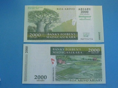 Madagaskar Banknot 2000 Ariary UNC 2007 / 12 P-93
