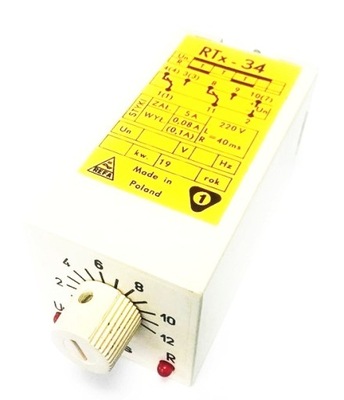 PRZEKAŹNIK CZASOWY RTx-34 127 V 50Hz x 10s