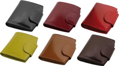 Elegancki skórzany portfel damski 319 mix kolorów