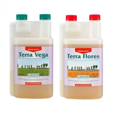 Zestaw nawozów CANNA 1L Terra Flores Vega 2x 500ml
