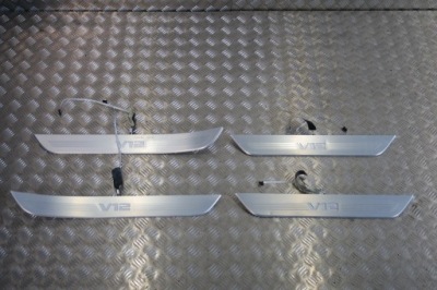 Накладки декоративные пороговые bmw g12 long v12 m760 led фото №1