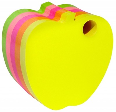 Karteczki samoprzylepne DONAU jabłko neon mix