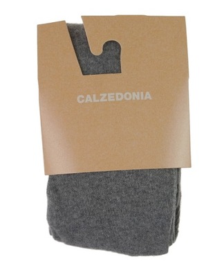 CALZEDONIA RAJSTOPY BAWEŁNA SZARE GŁADKI 132-138cm