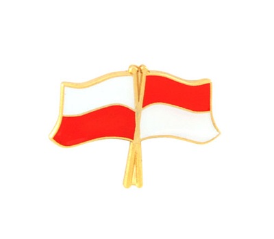 Przypinka pin wpinka flaga POLSKA-Indonezja