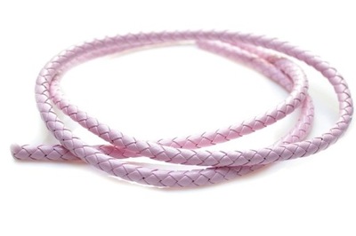 KALAIT Rzemień pleciony 6mm 50cm Różowy- RZ172