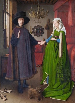 Jan van Eyck - Arnolfini Portrait OBRAZ NA PŁÓTNIE